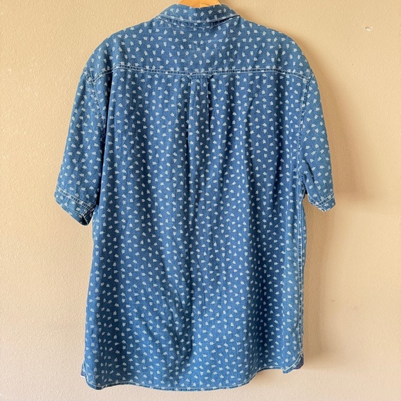Tommy Bahama Blue Print Men's Shirt Size L - Picture 7 of 8